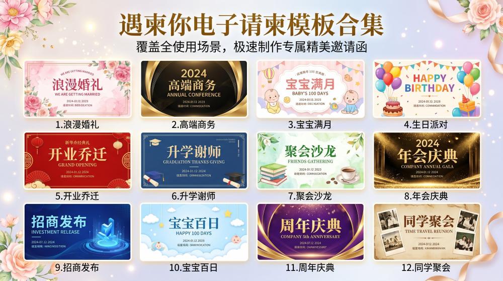 2026电子请柬全面对比，全方位碾压传统纸质请柬